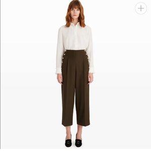 Club Monaco wool blend wide leg pant - high waist size 0